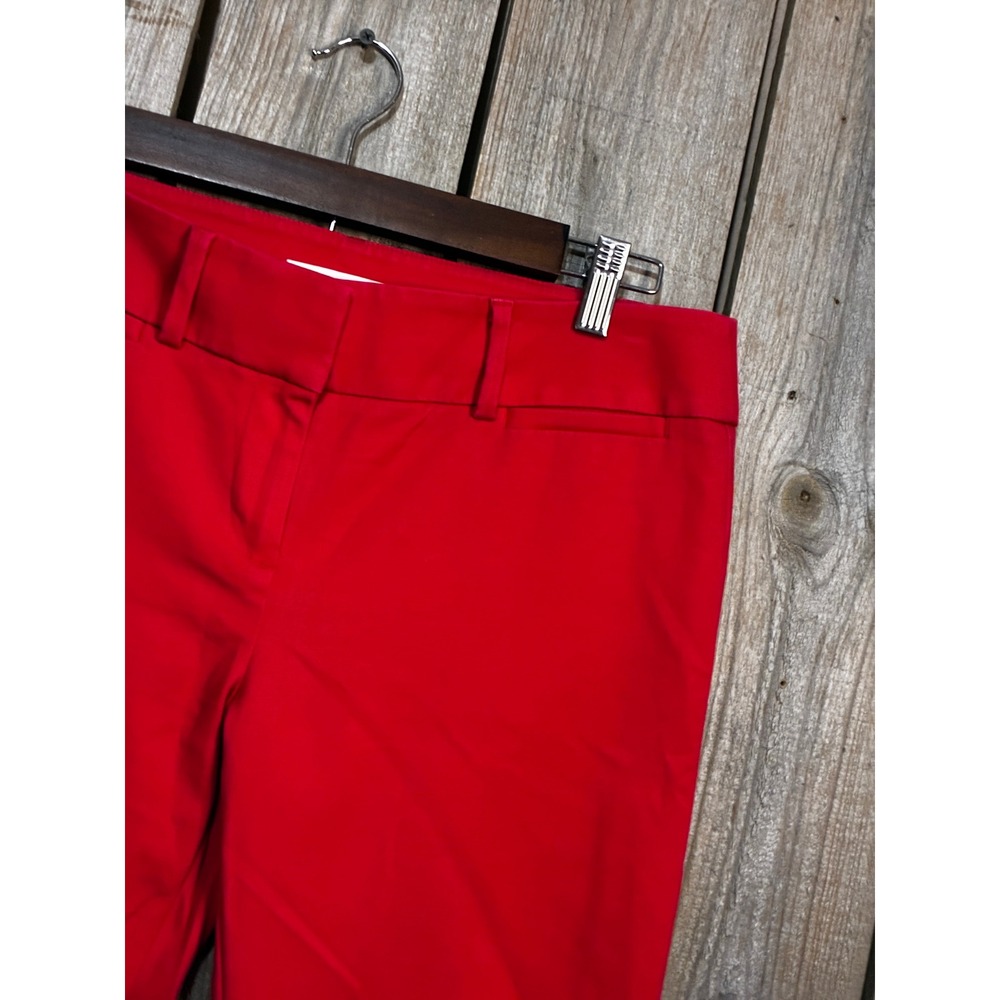 Ann Taylor LOFT Marisa Riviera Pants Red Cropped Straight Leg Size 4 388186